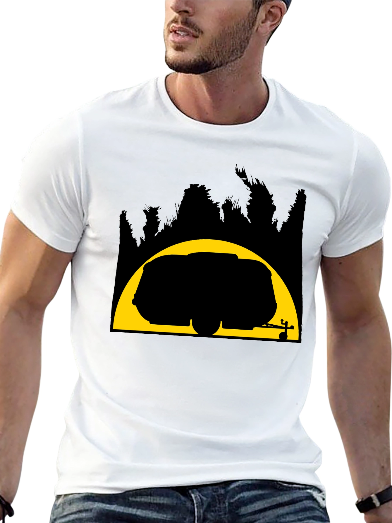 Camper Van Silhouette T-Shirt - Adventure Ready