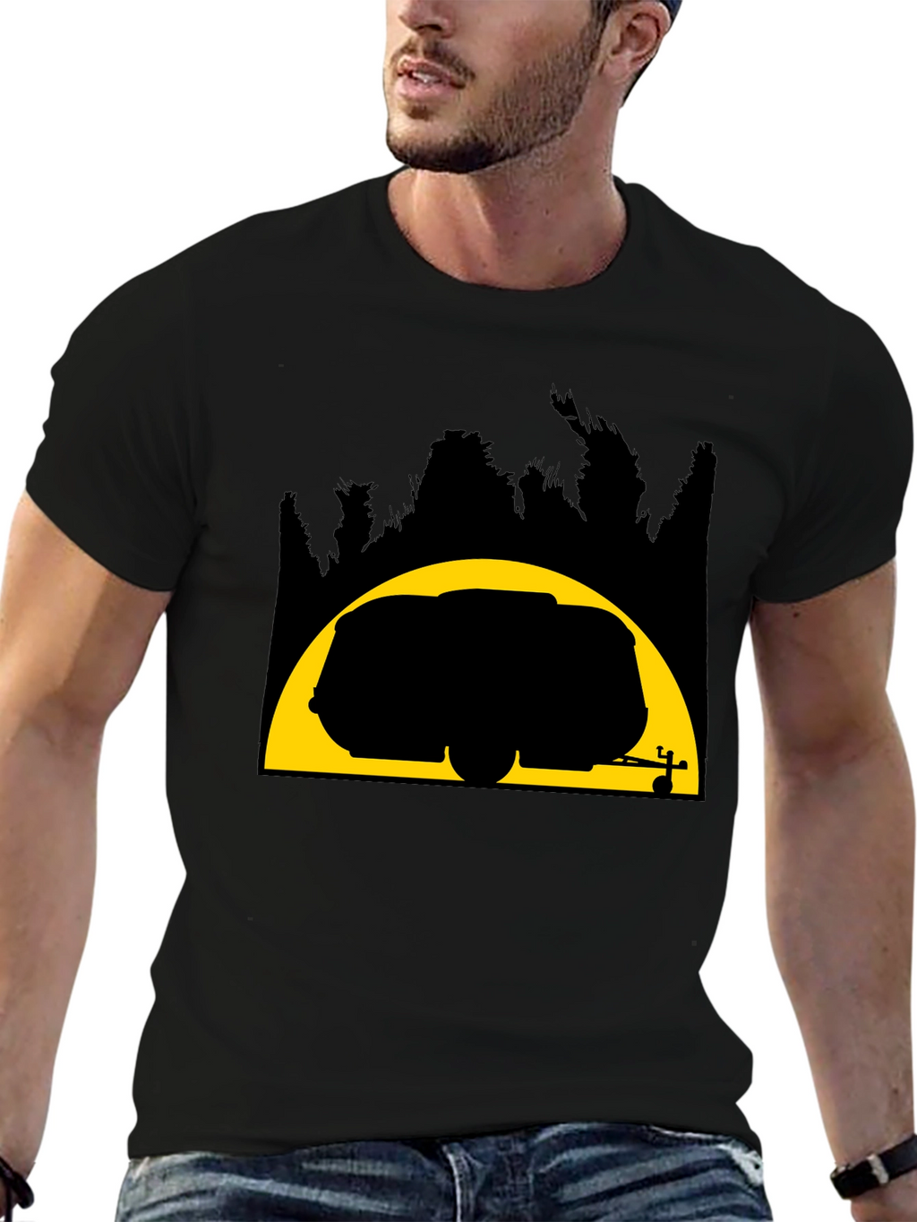Camper Van Silhouette T-Shirt - Adventure Ready