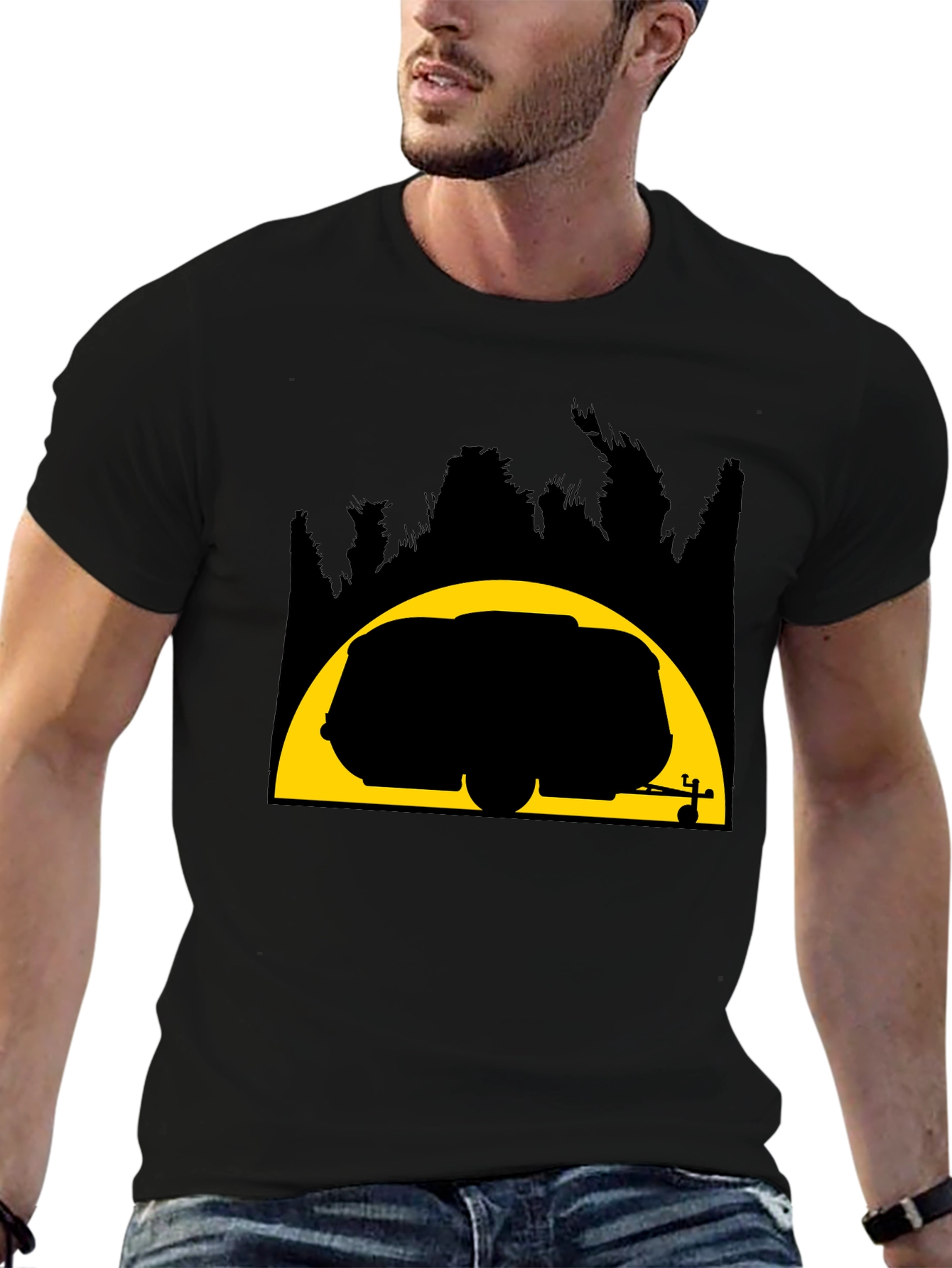 Camper Van Silhouette T-Shirt - Adventure Ready