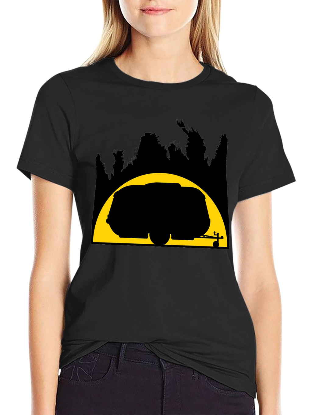 Camper Van Silhouette T-Shirt - Adventure Ready