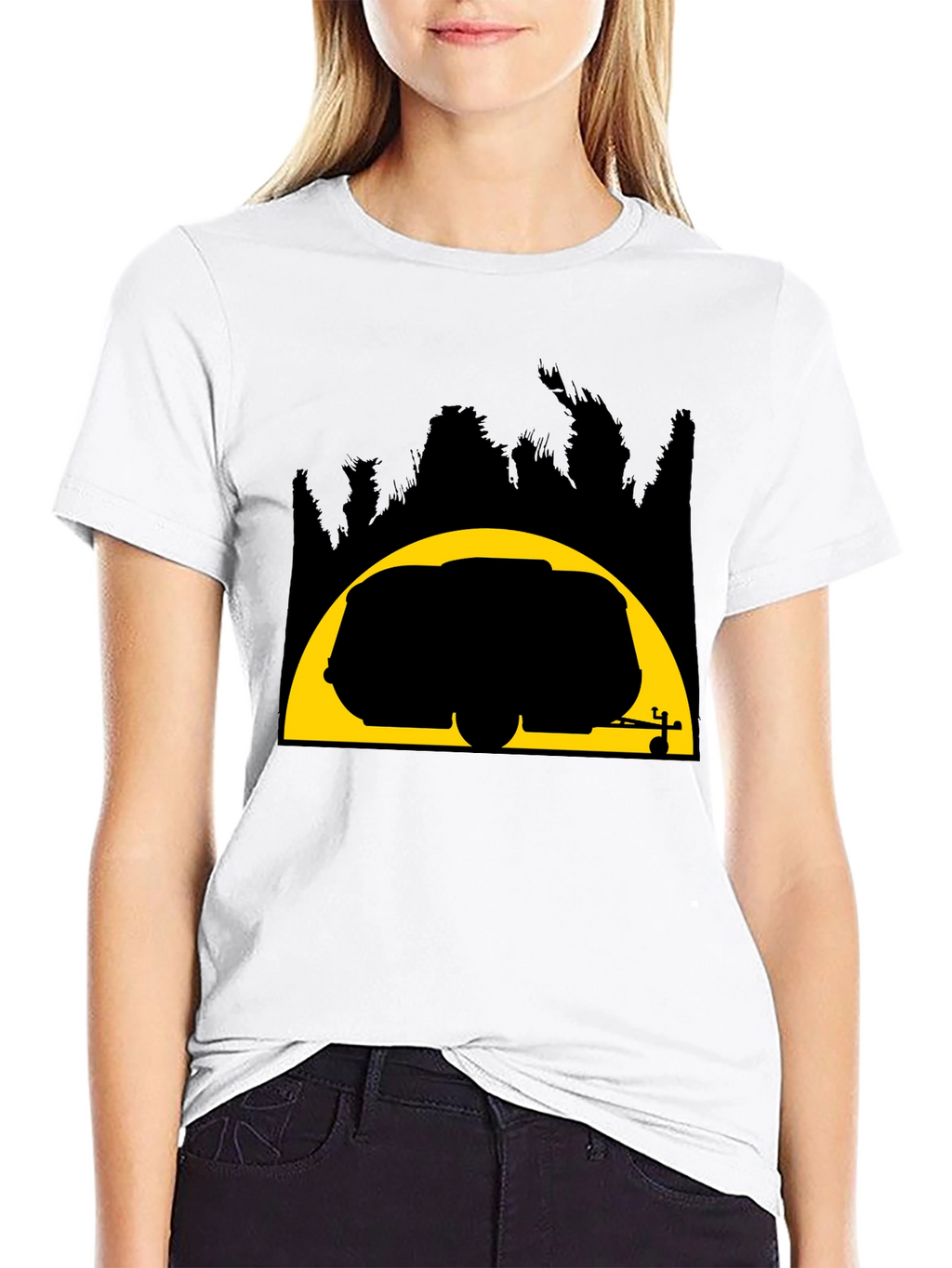 Camper Van Silhouette T-Shirt - Adventure Ready