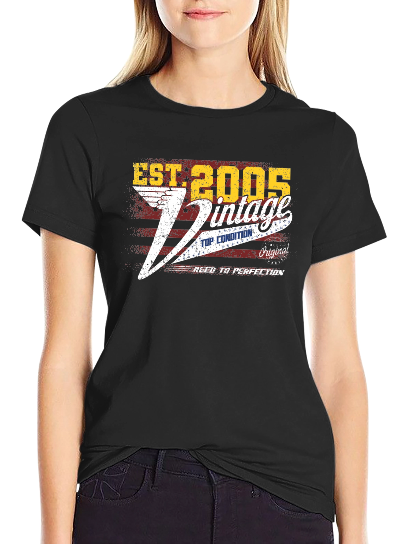 Est. 2005 Vintage Style Black T-Shirt