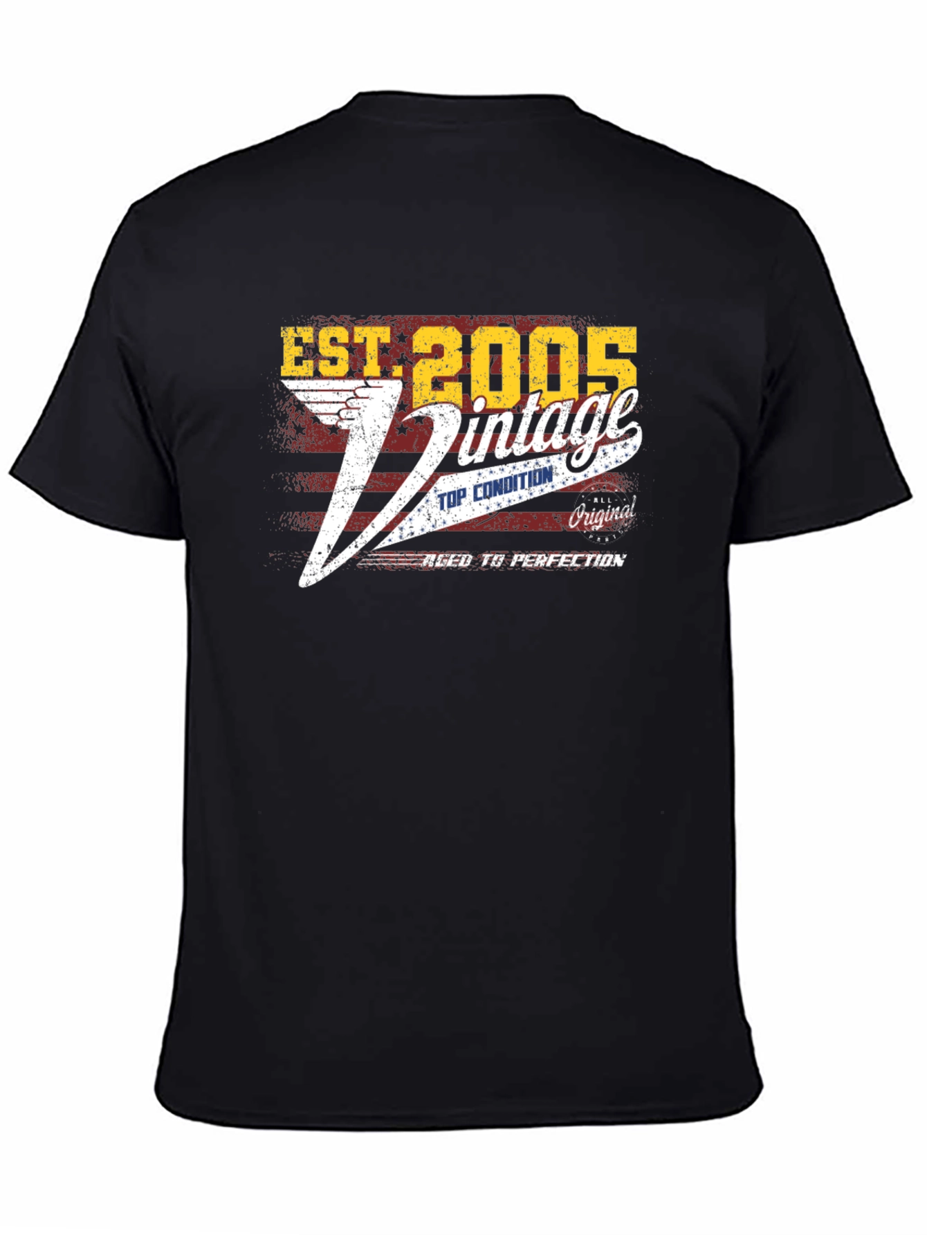 Est. 2005 Vintage Style Black T-Shirt