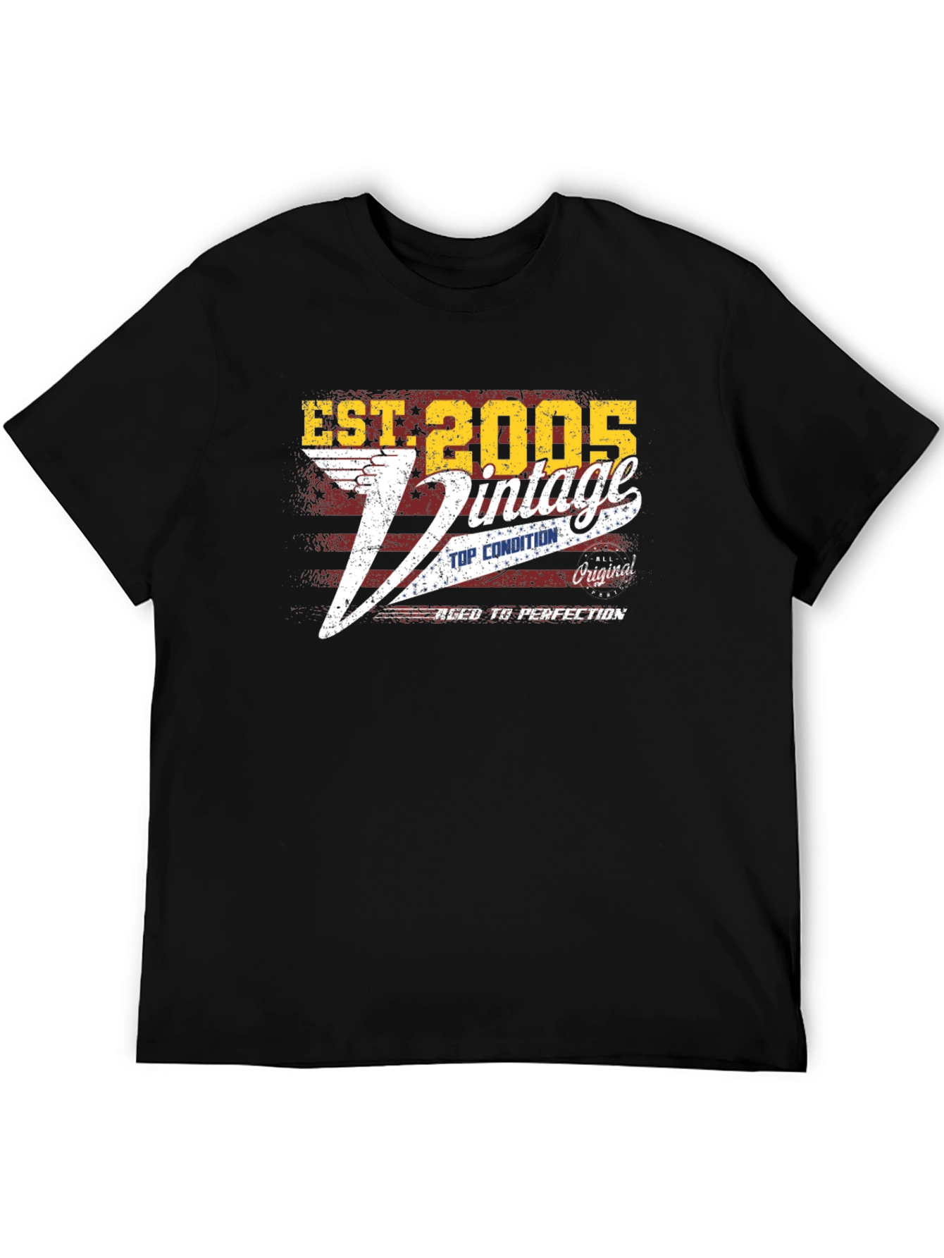 Est. 2005 Vintage Style Black T-Shirt