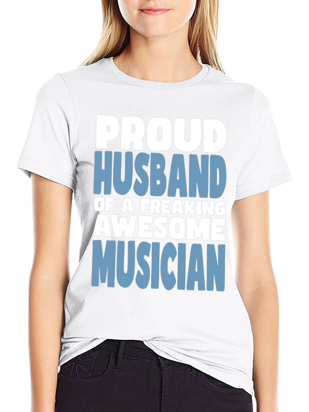 Proud Husband Musician Graphic T-Shirt