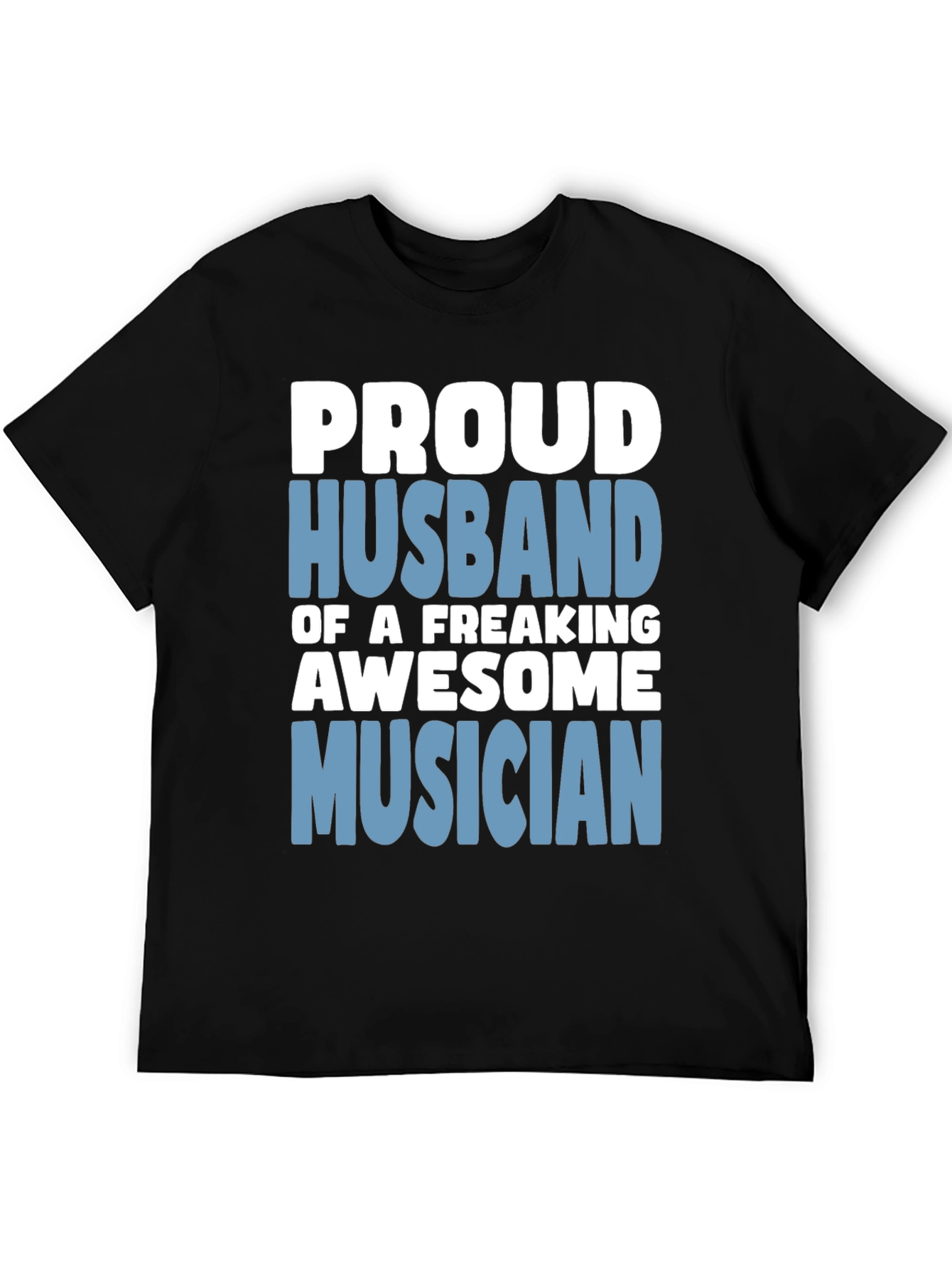 Proud Husband Musician Graphic T-Shirt
