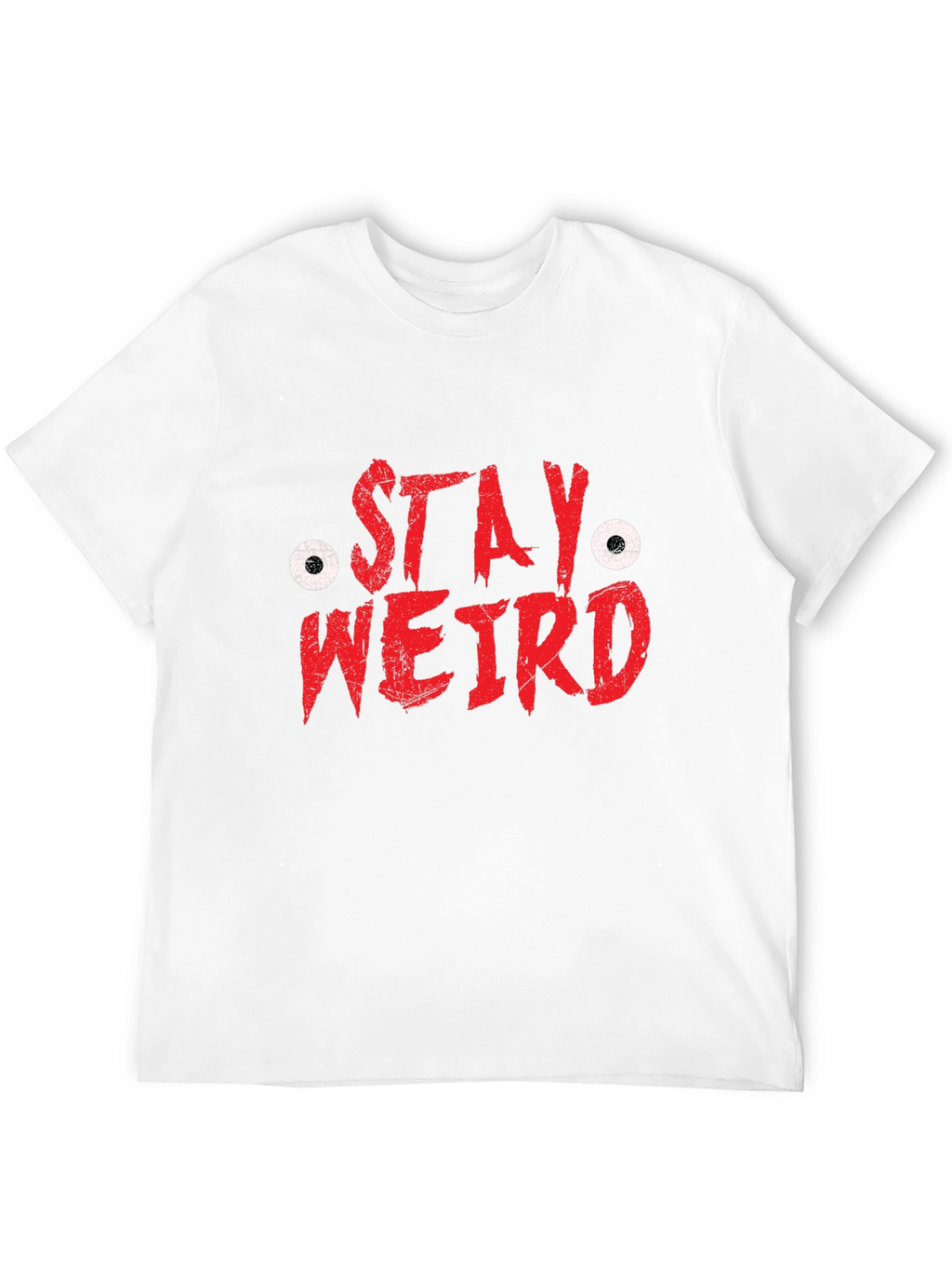 Stay Weird Graphic Tee - Black Cotton T-Shirt