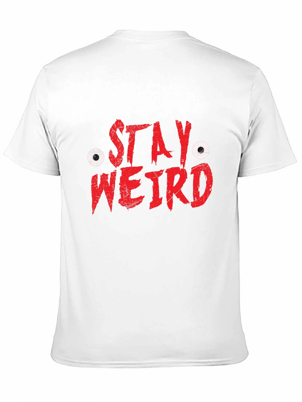 Stay Weird Graphic Tee - Black Cotton T-Shirt