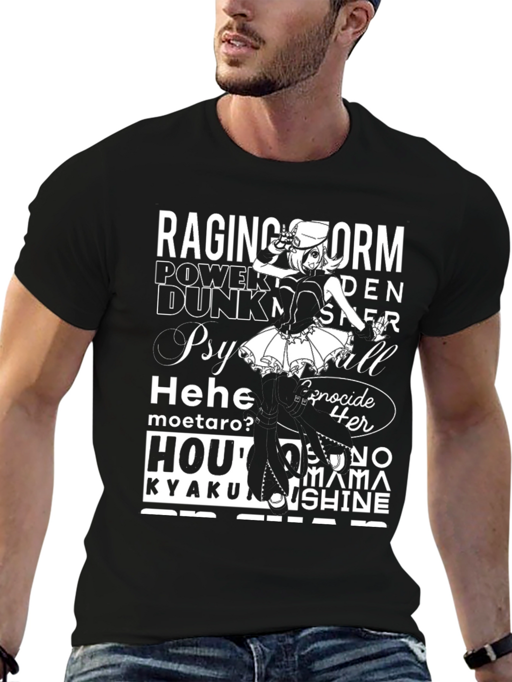 Anime-Themed Graphic T-Shirt