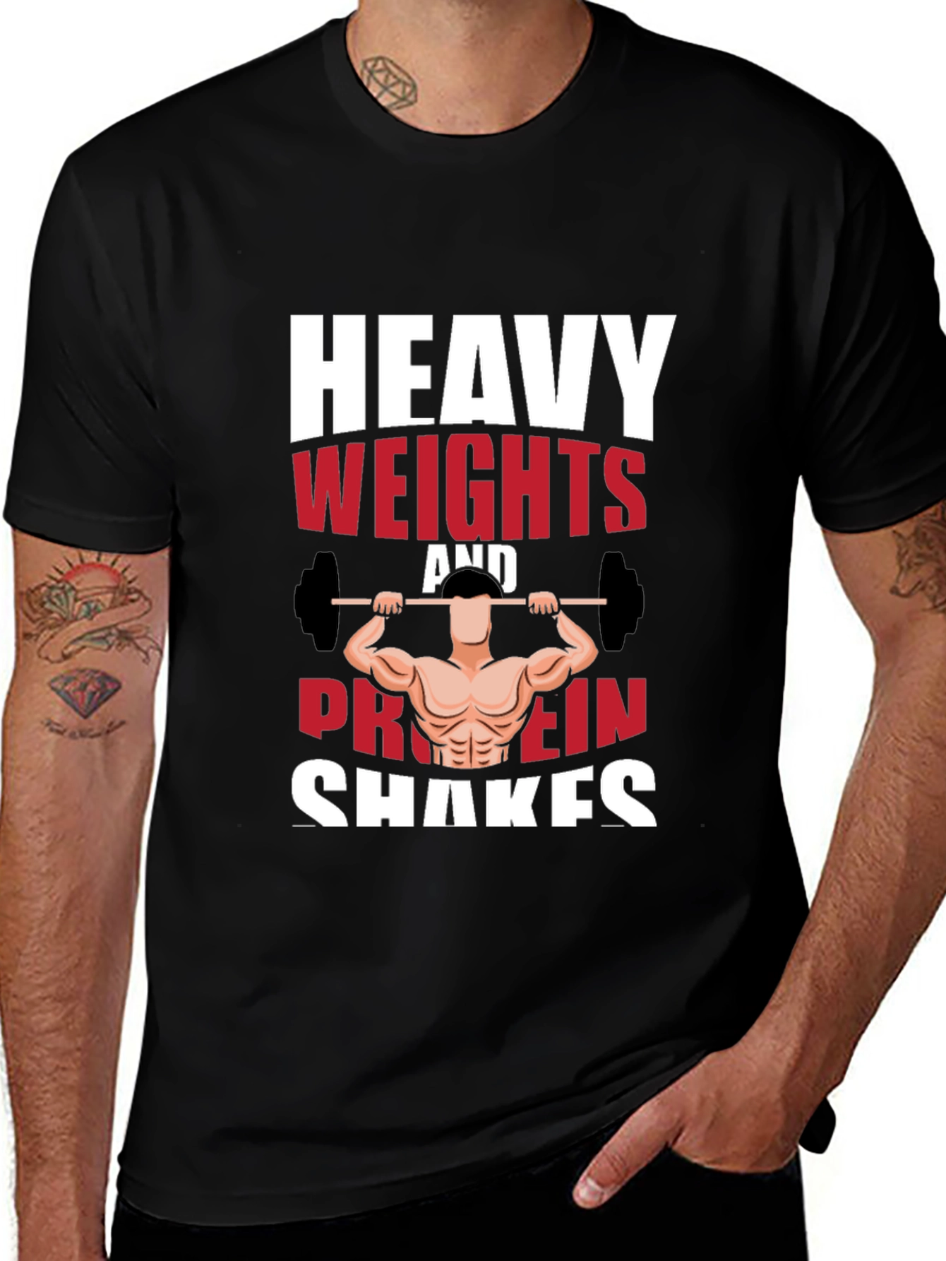 Heavy Weights & Protein Shakes Graphic Tee