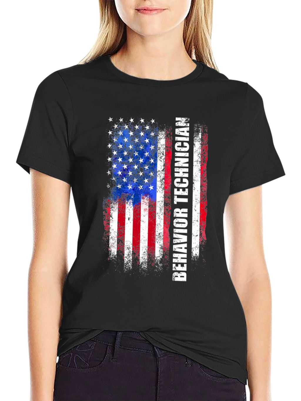 Behavior Technician American Flag T-Shirt