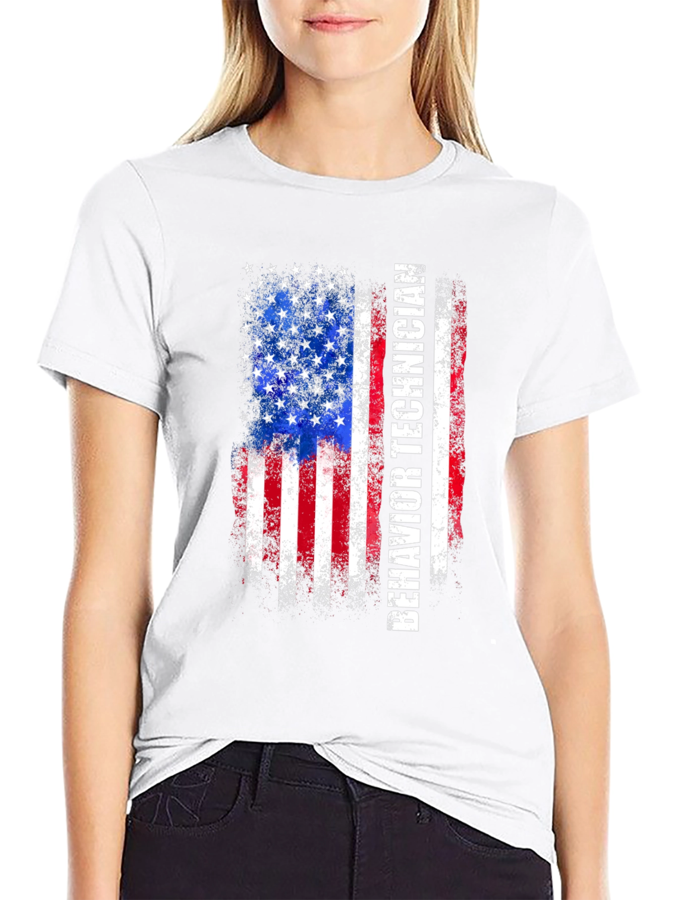 Behavior Technician American Flag T-Shirt