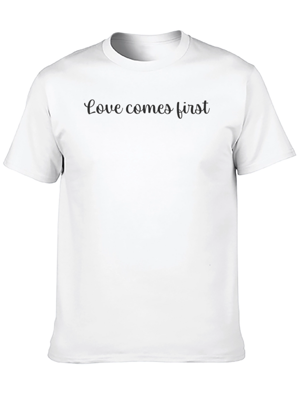 Love Comes First - Premium Black T-Shirt