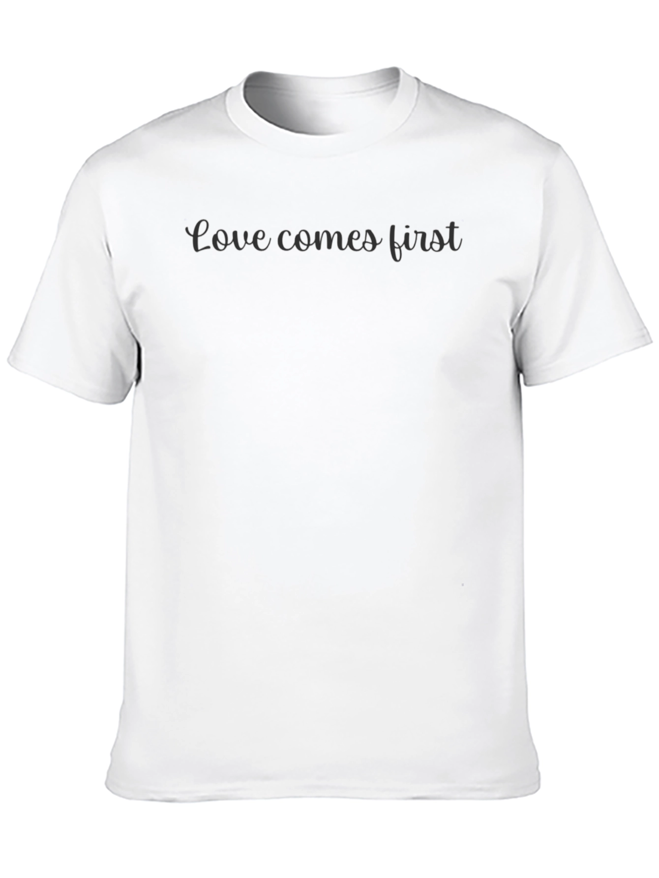 Love Comes First - Premium Black T-Shirt