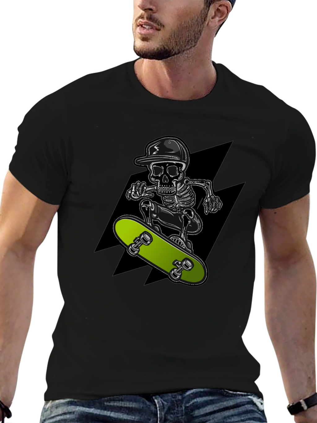 Skull Skateboarder Graphic T-Shirt