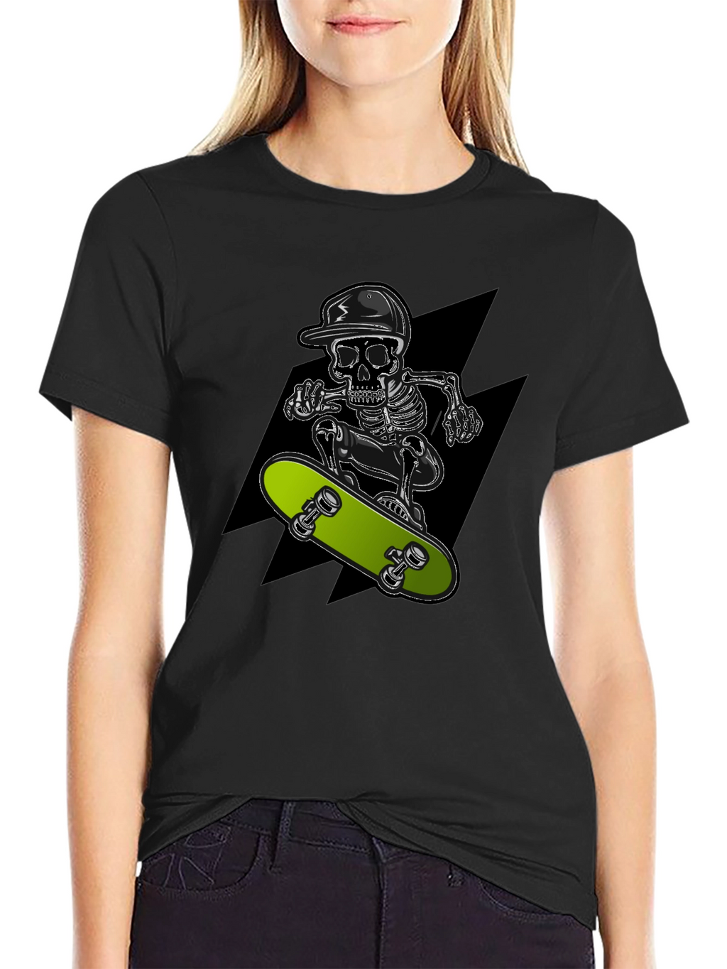 Skull Skateboarder Graphic T-Shirt