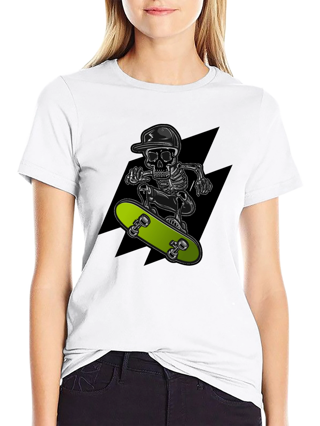 Skull Skateboarder Graphic T-Shirt