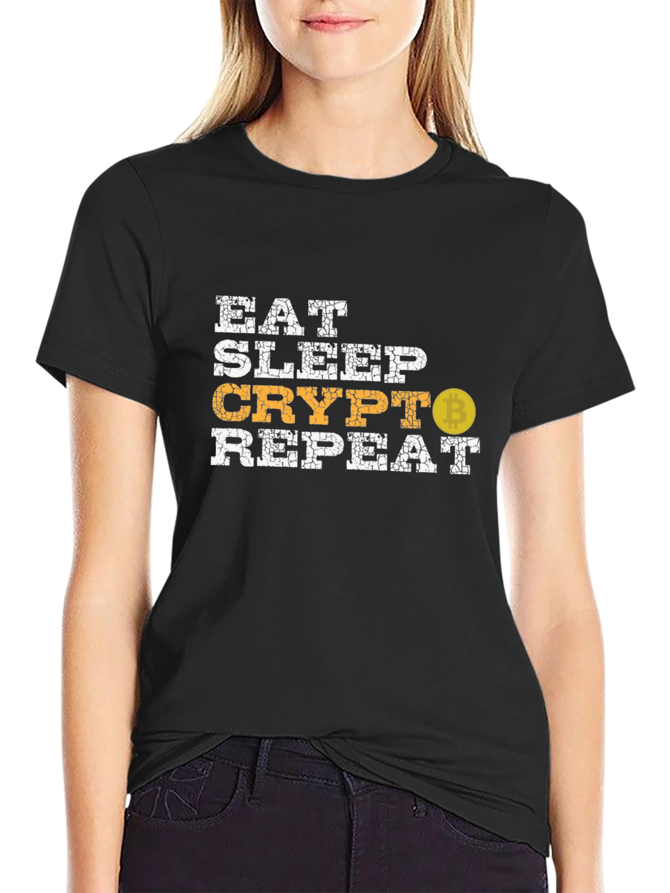 Eat Sleep Crypto Repeat T-Shirt - Bitcoin Lover Tee