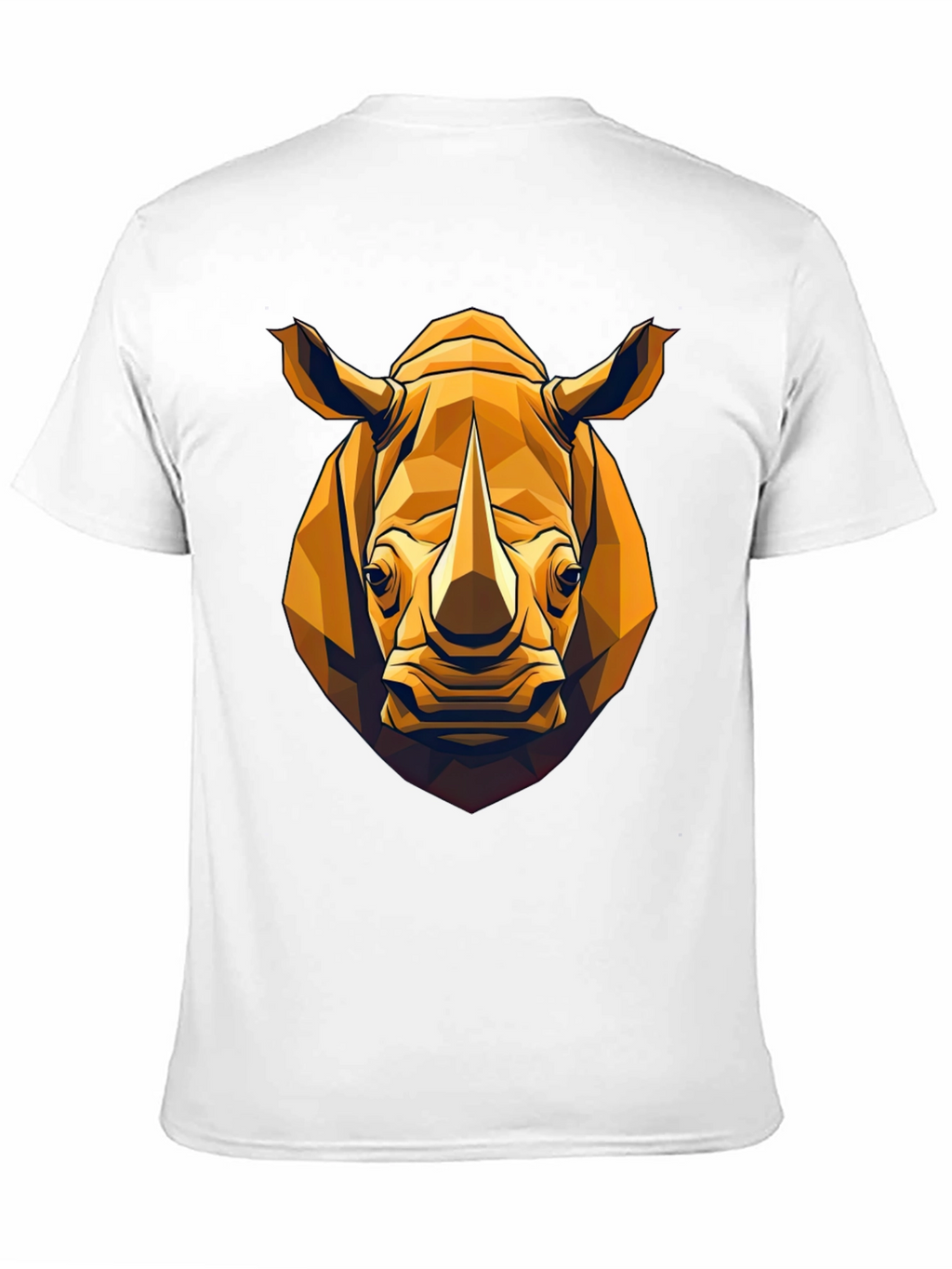 Geometric Rhino Graphic Tee - Black
