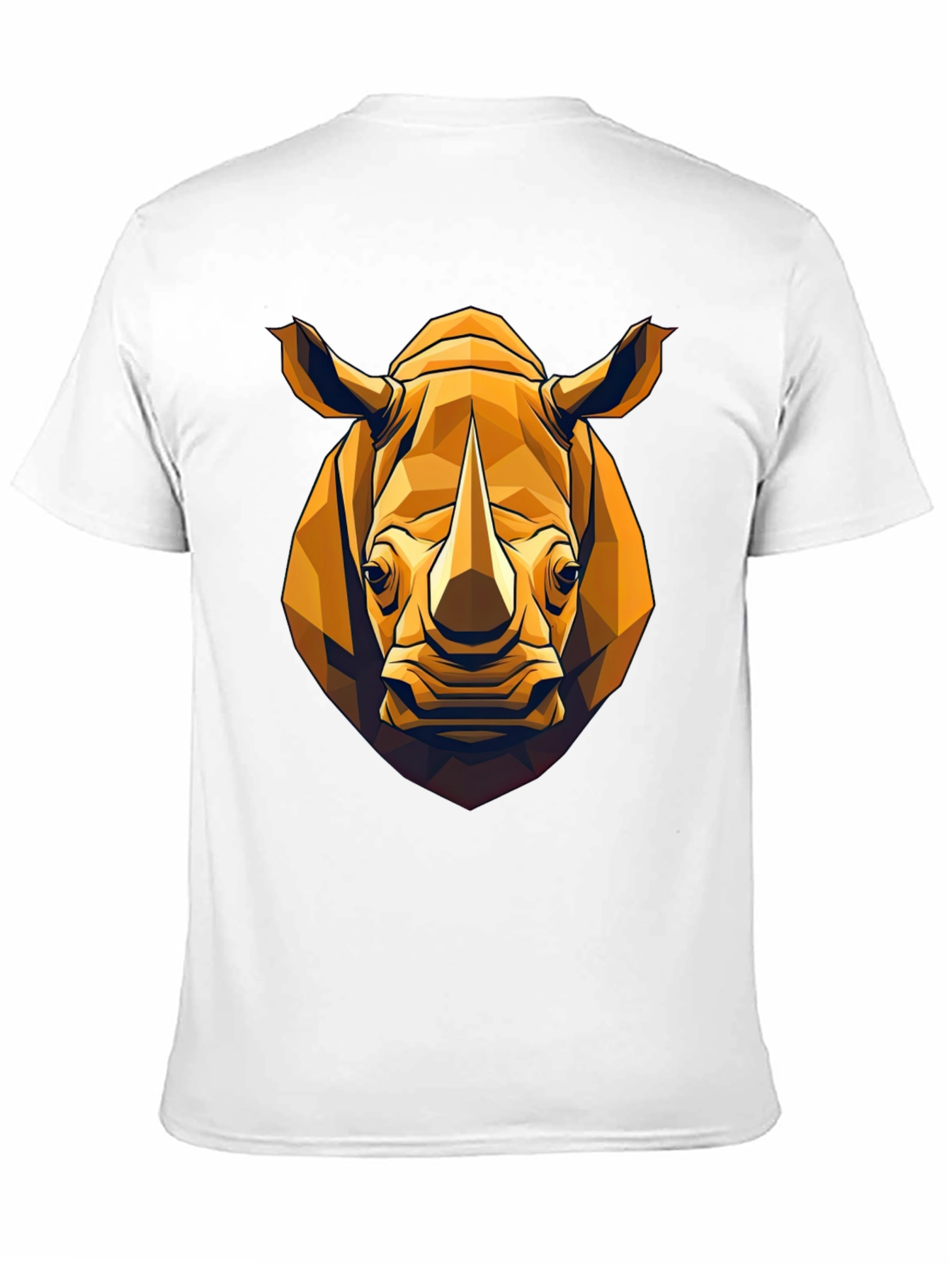 Geometric Rhino Graphic Tee - Black