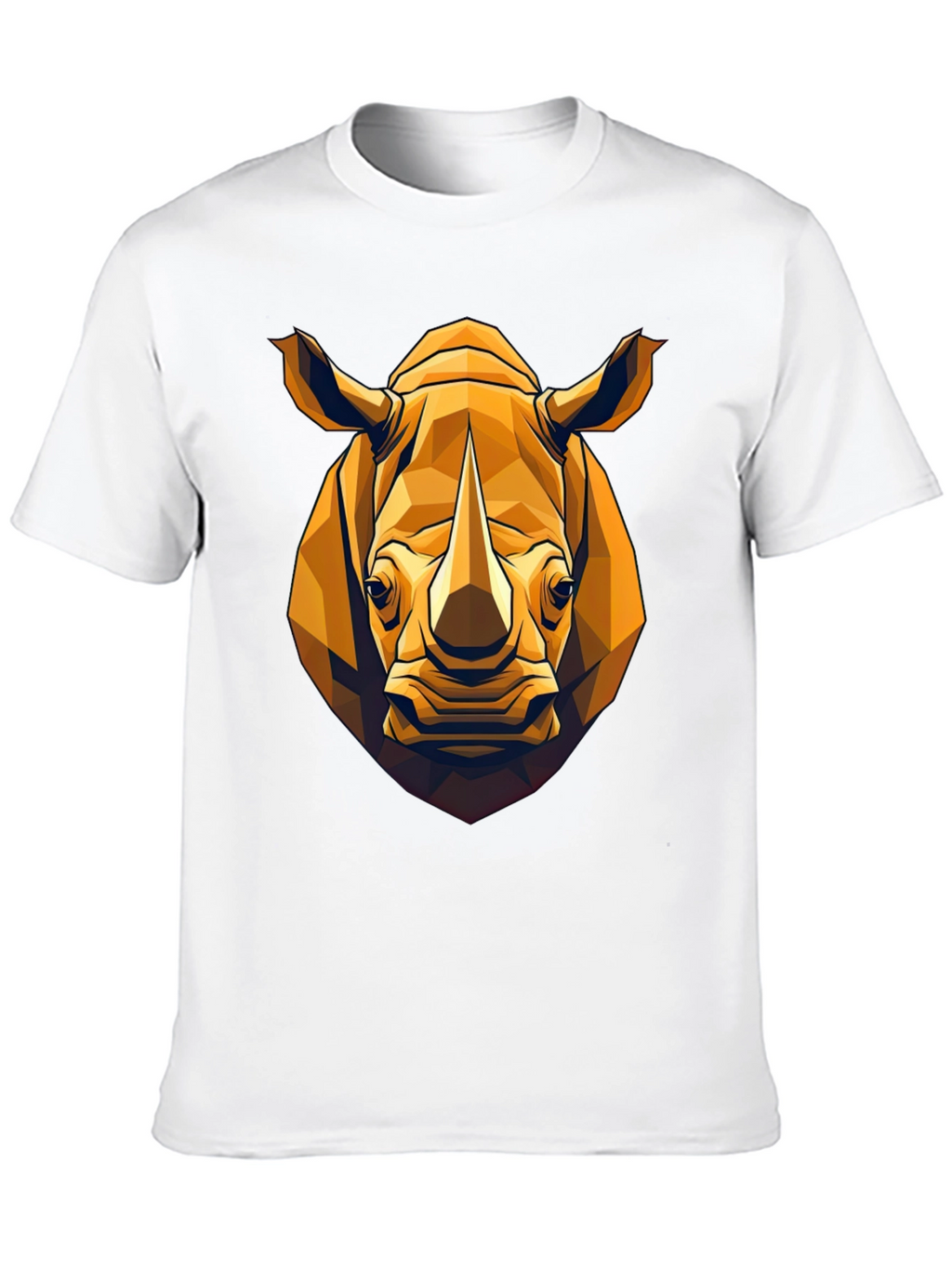 Geometric Rhino Graphic Tee - Black