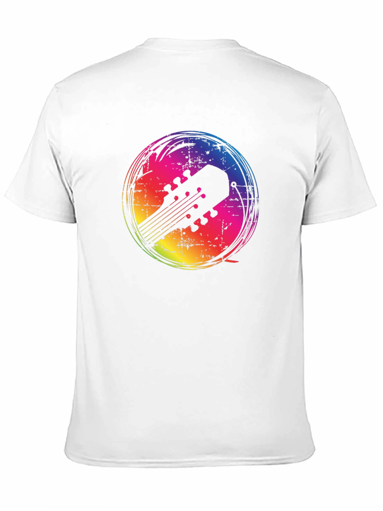 Rainbow Guitar Headstock Graphic Tee