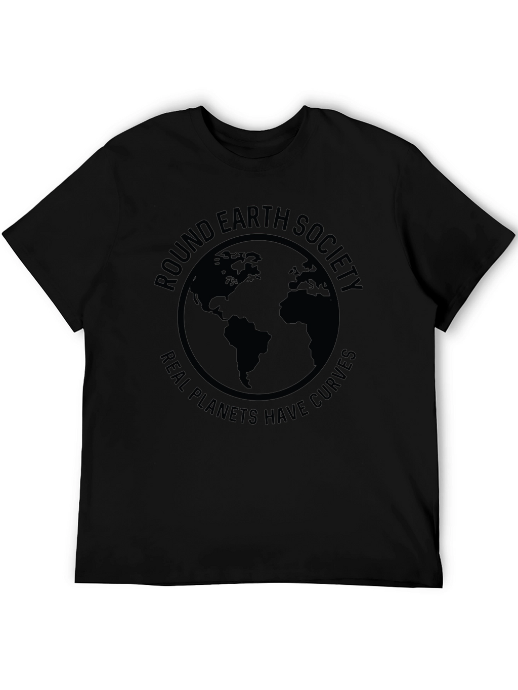 Round Earth Society T-Shirt - Real Planets Have Curves