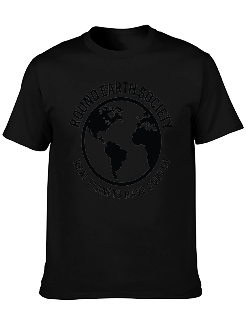 Round Earth Society T-Shirt - Real Planets Have Curves