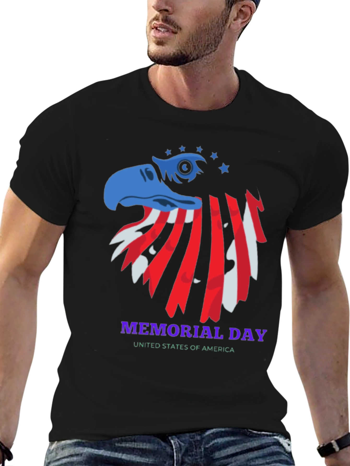 Memorial Day Eagle Graphic Tee
