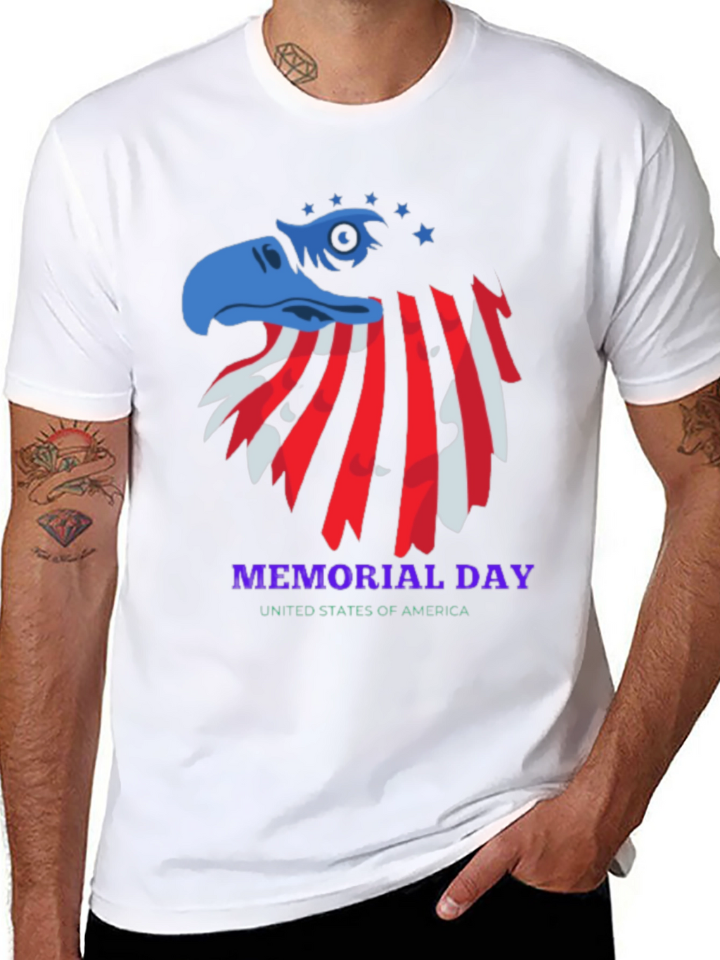 Memorial Day Eagle Graphic Tee