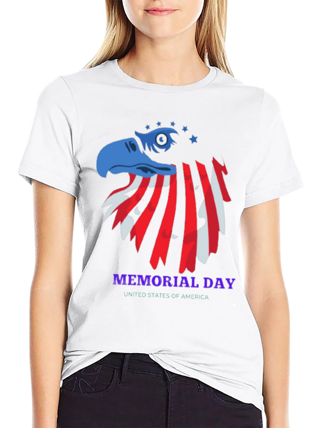 Memorial Day Eagle Graphic Tee