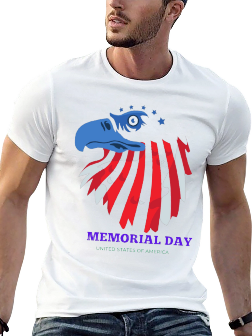Memorial Day Eagle Graphic Tee