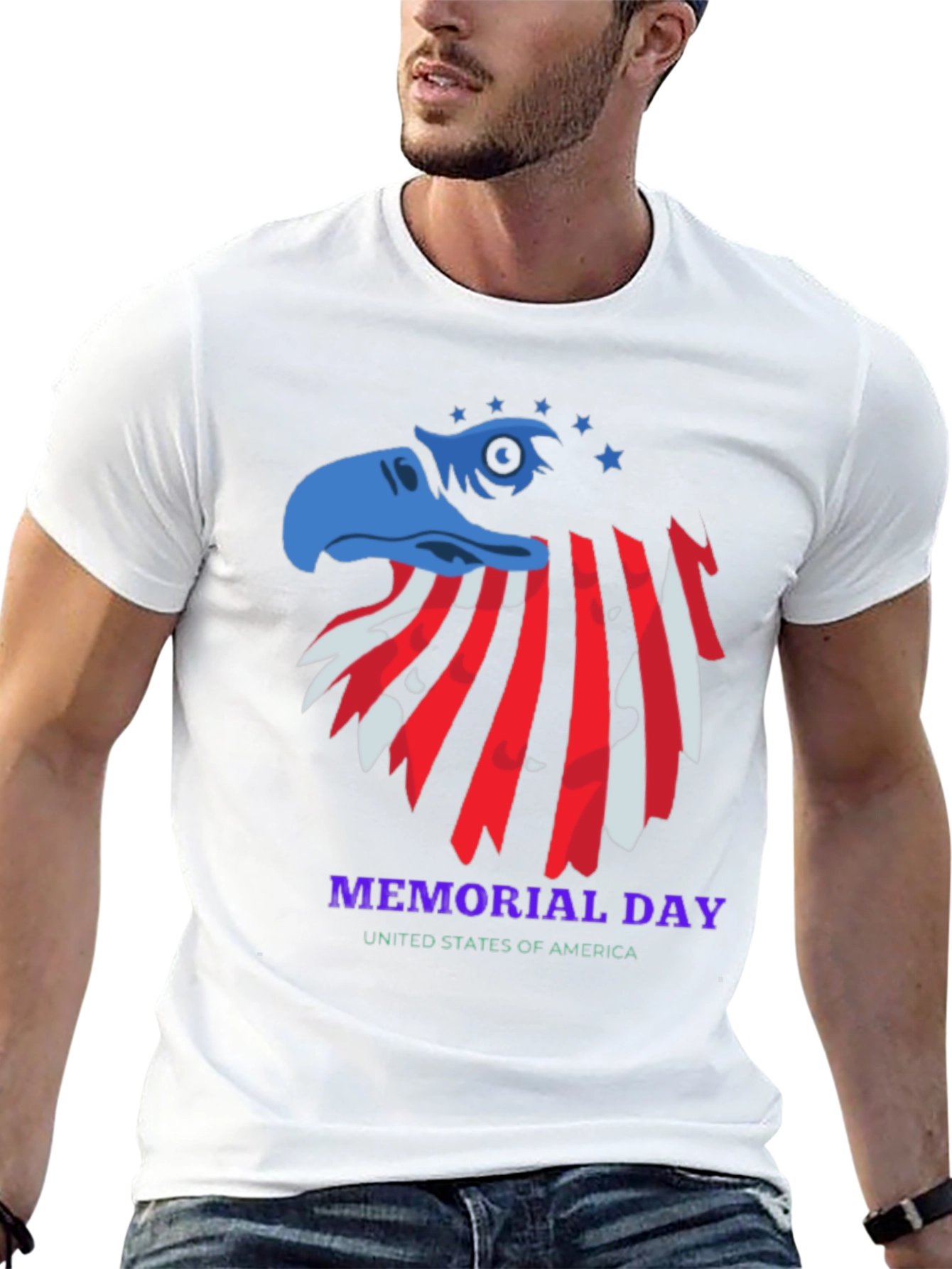 Memorial Day Eagle Graphic Tee