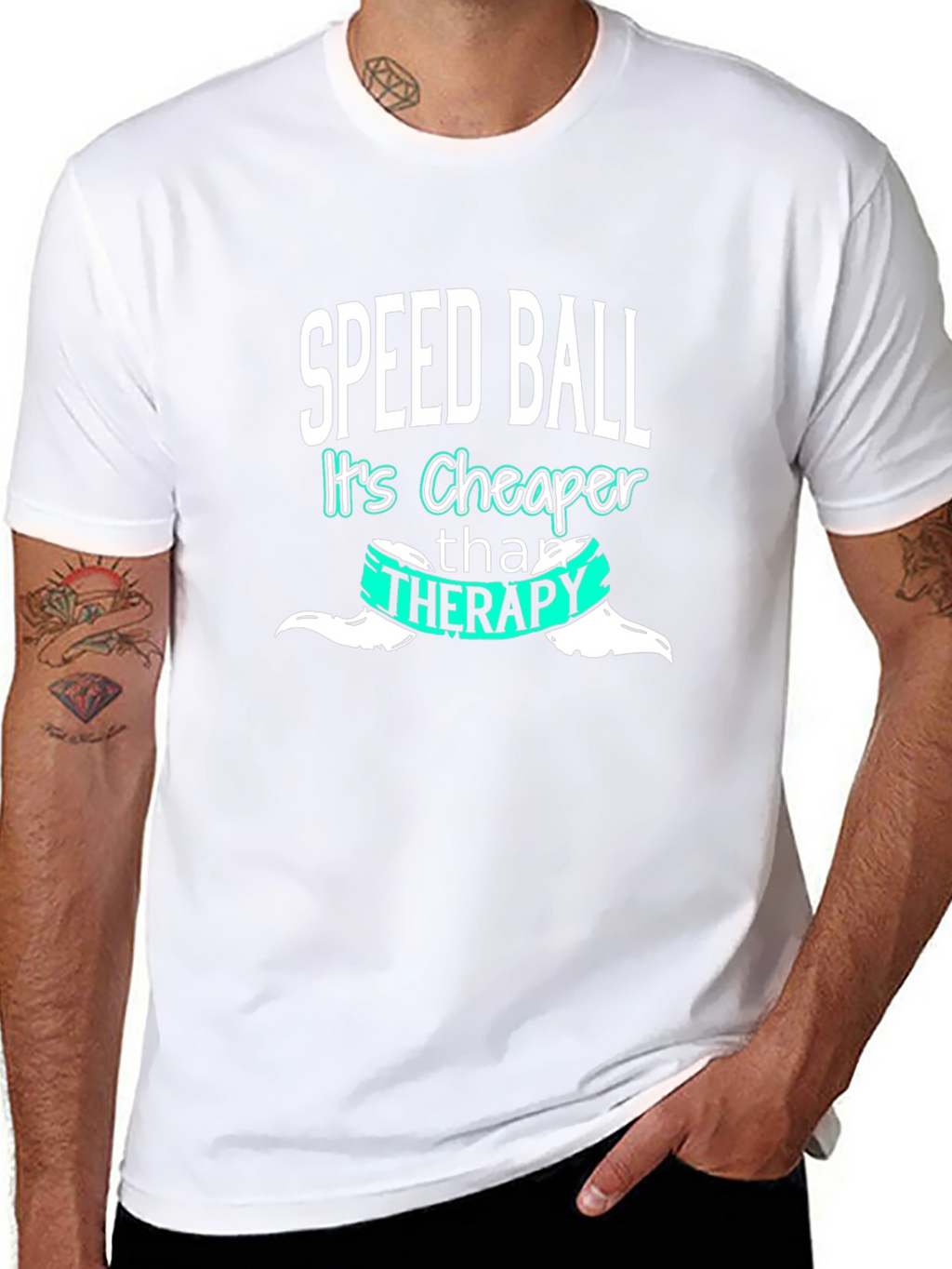 Speedball Cheaper Than Therapy Tee - Black Cotton Blend