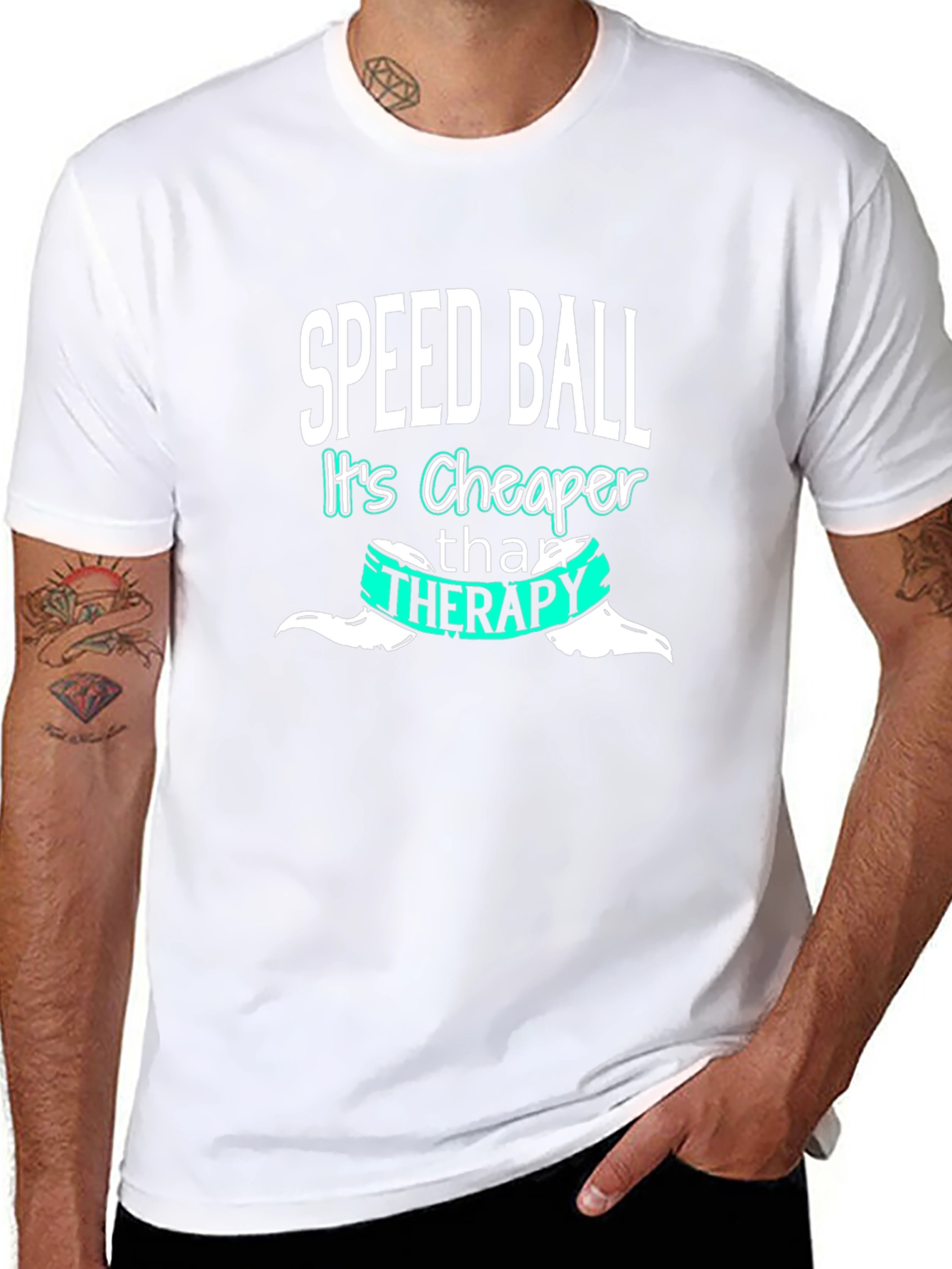 Speedball Cheaper Than Therapy Tee - Black Cotton Blend