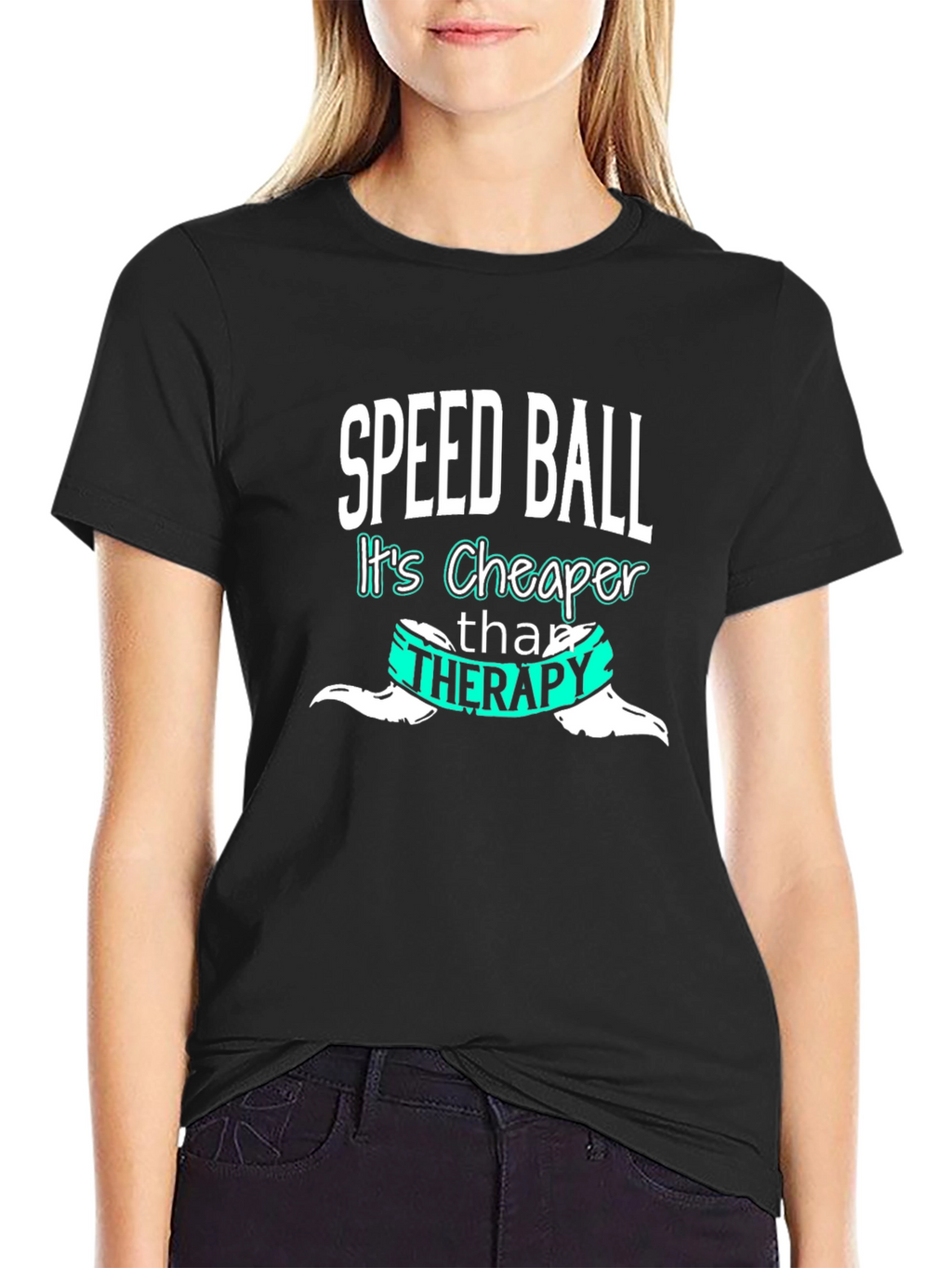 Speedball Cheaper Than Therapy Tee - Black Cotton Blend