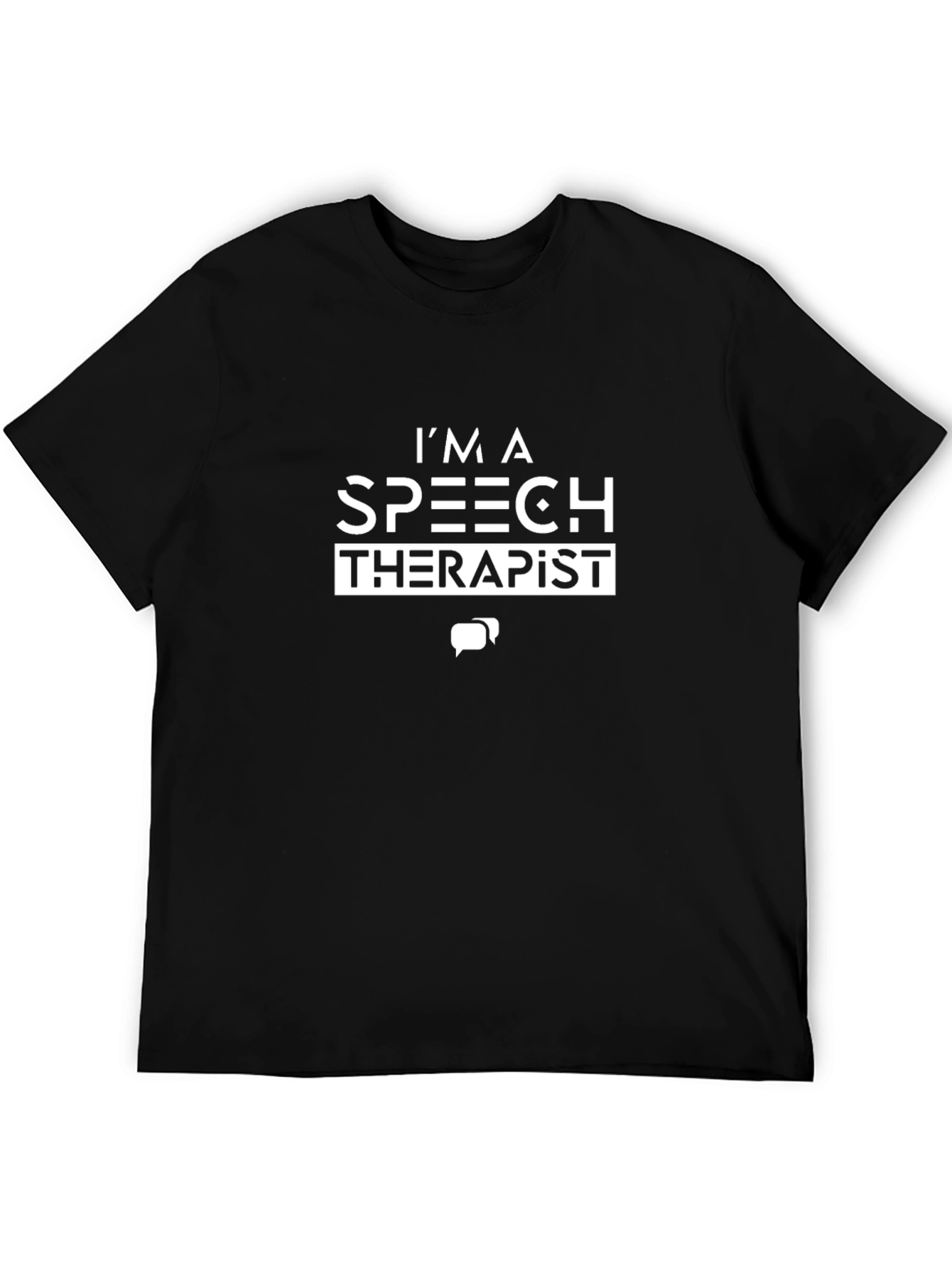 Im A Speech Therapist T-Shirt - Black Cotton Tee