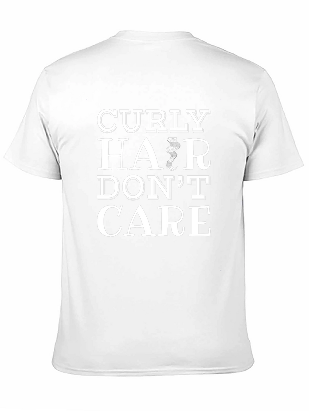 Curly Hair Dont Care Black Tee