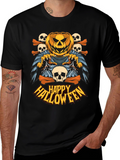 Happy Halloween Pumpkin Skull T-Shirt