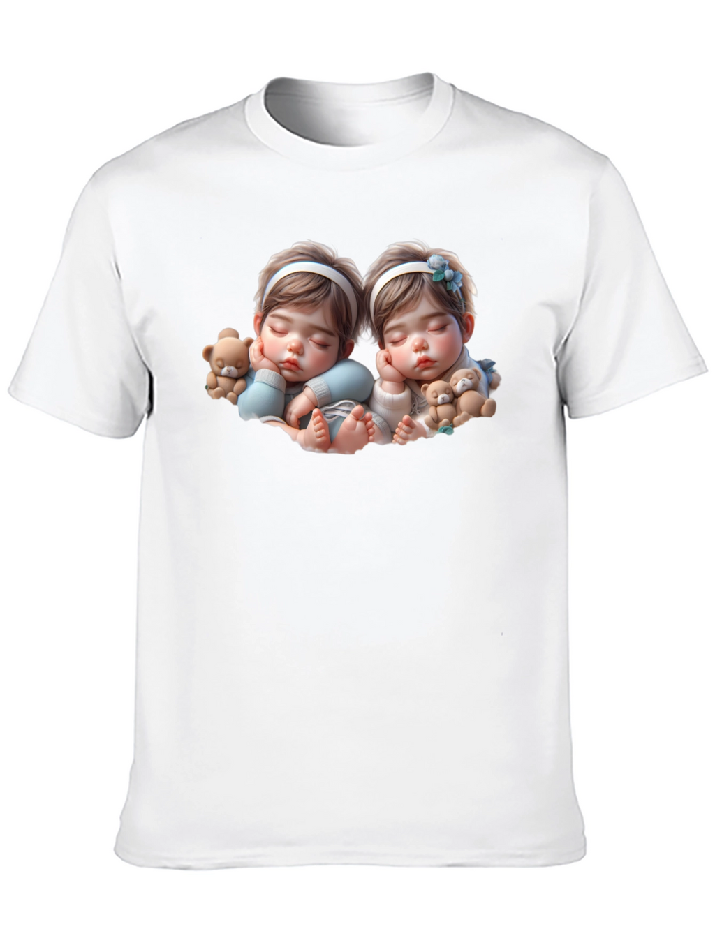 Cute Baby Twins Black T-Shirt
