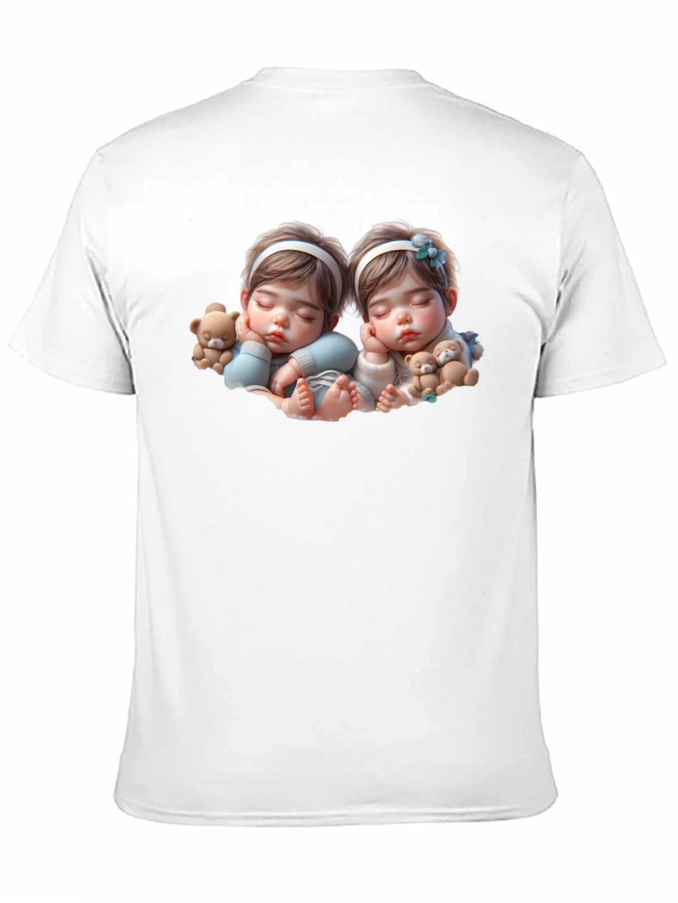 Cute Baby Twins Black T-Shirt