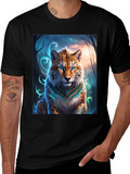 Mystic Leopard Graphic Tee - Mens Black T-Shirt