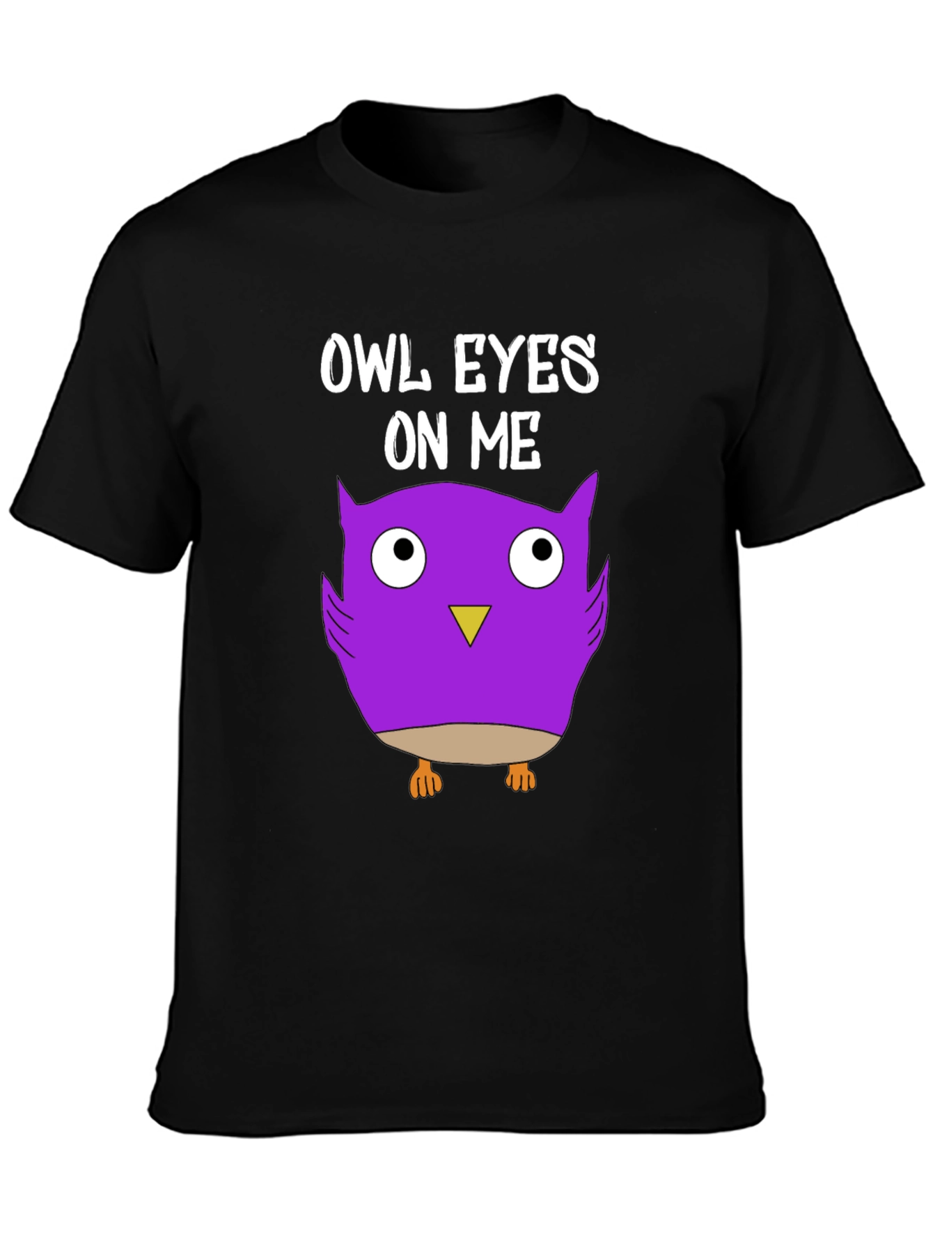Owl Eyes On Me Graphic Tee - Black