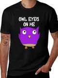 Owl Eyes On Me Graphic Tee - Black