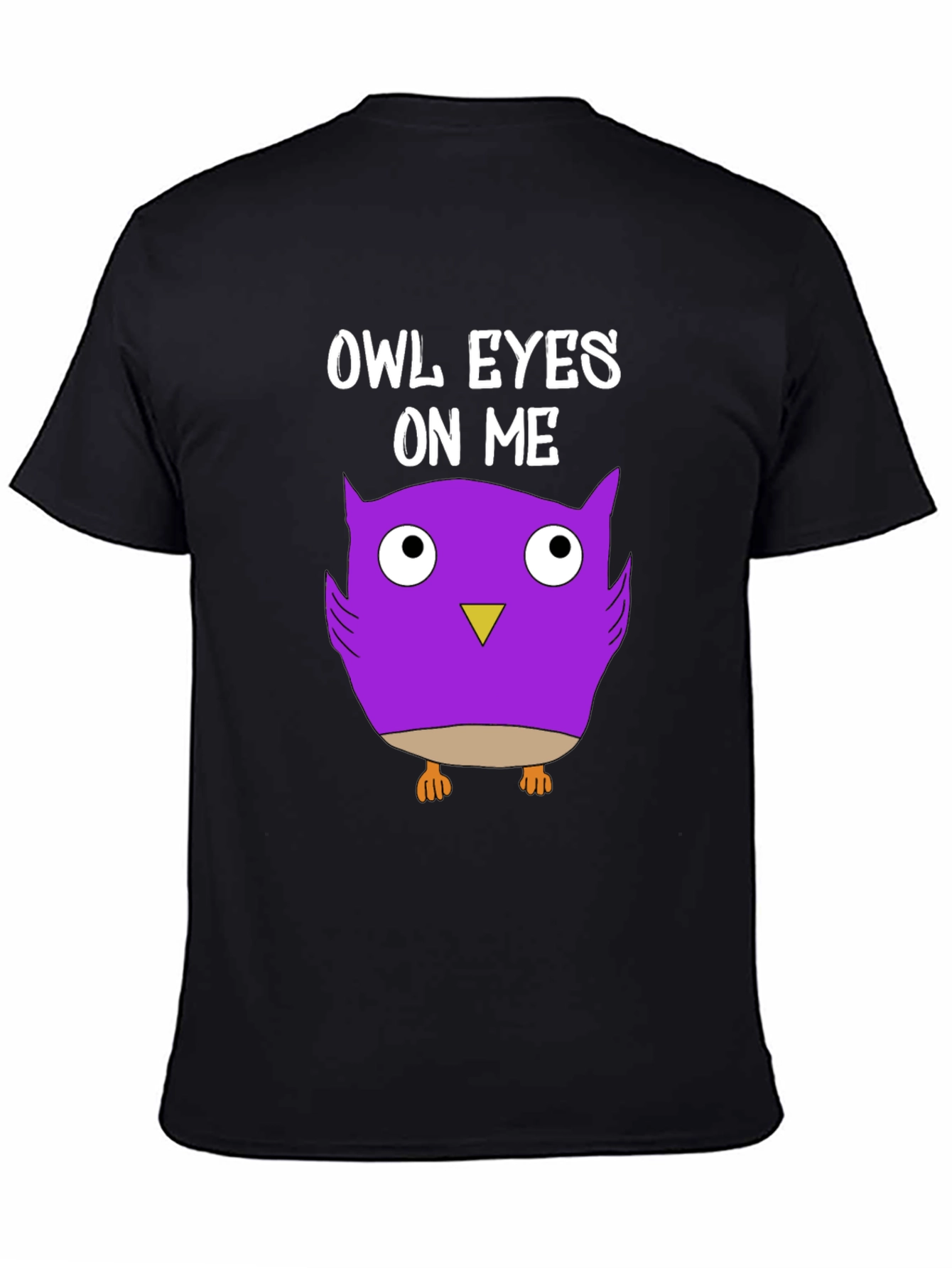 Owl Eyes On Me Graphic Tee - Black