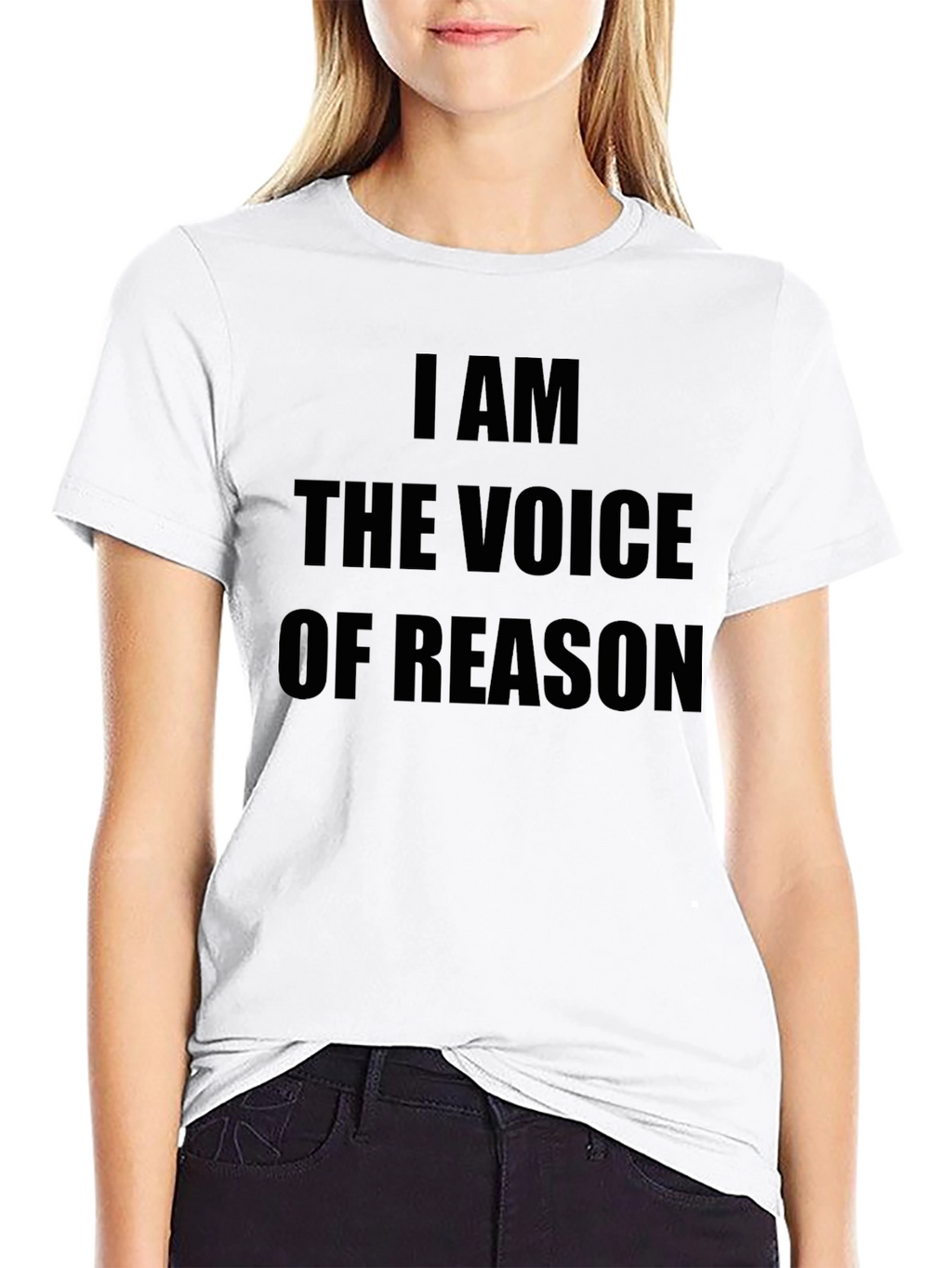 I AM THE VOICE OF REASON Black Graphic Tee