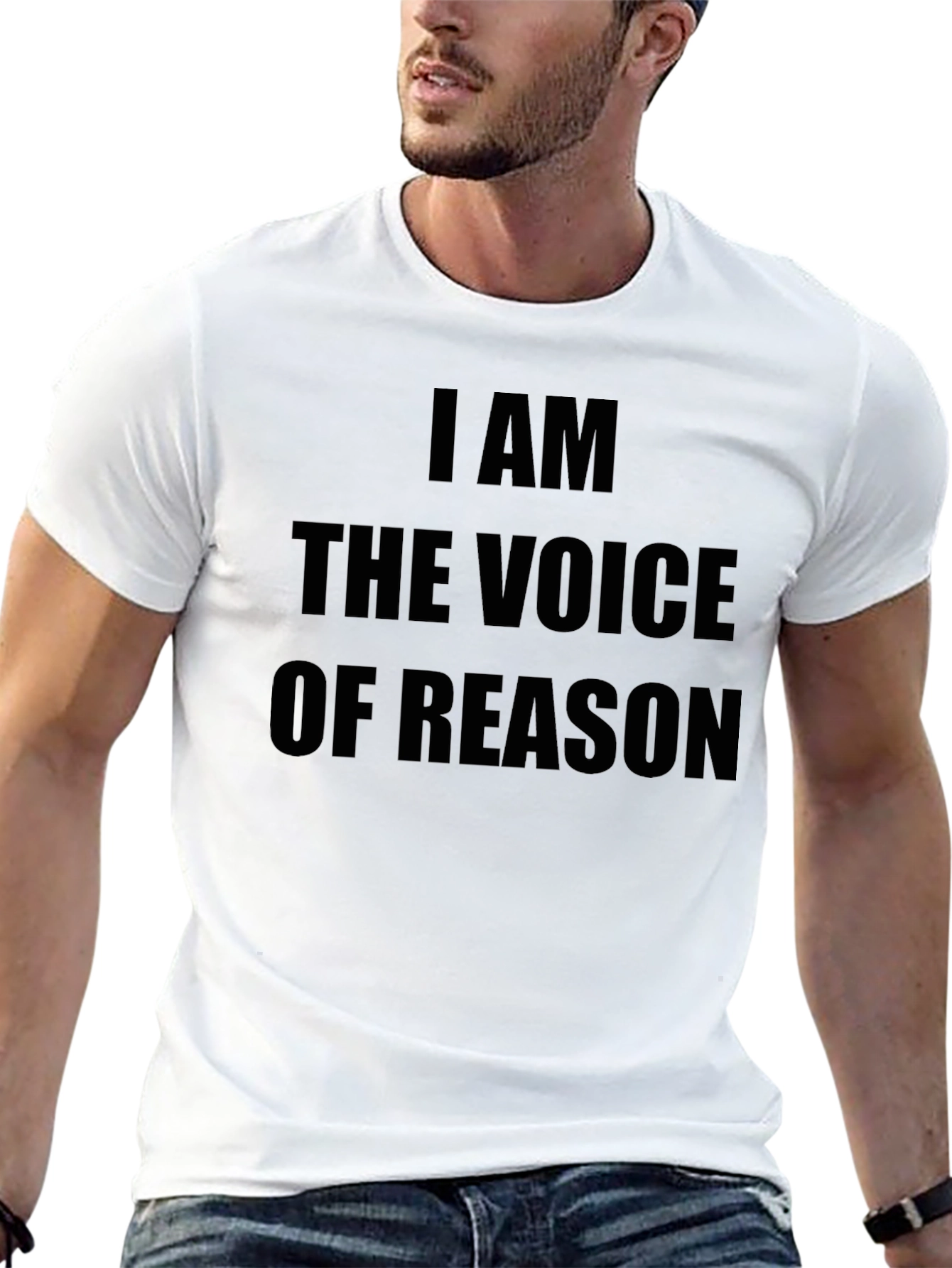 I AM THE VOICE OF REASON Black Graphic Tee