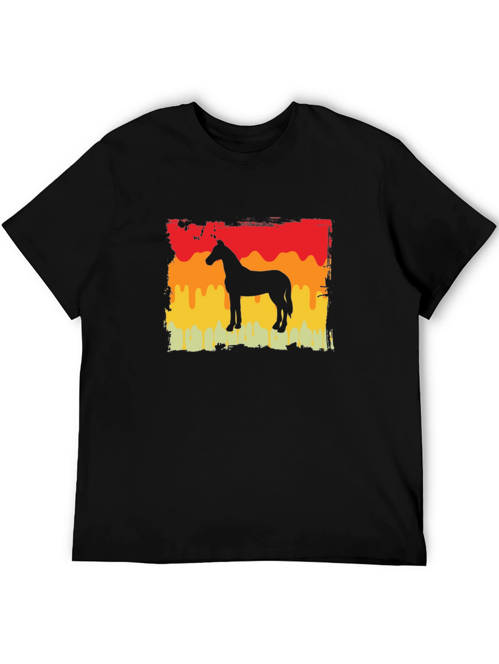 Horse Silhouette Sunset T-Shirt - Equestrian Style