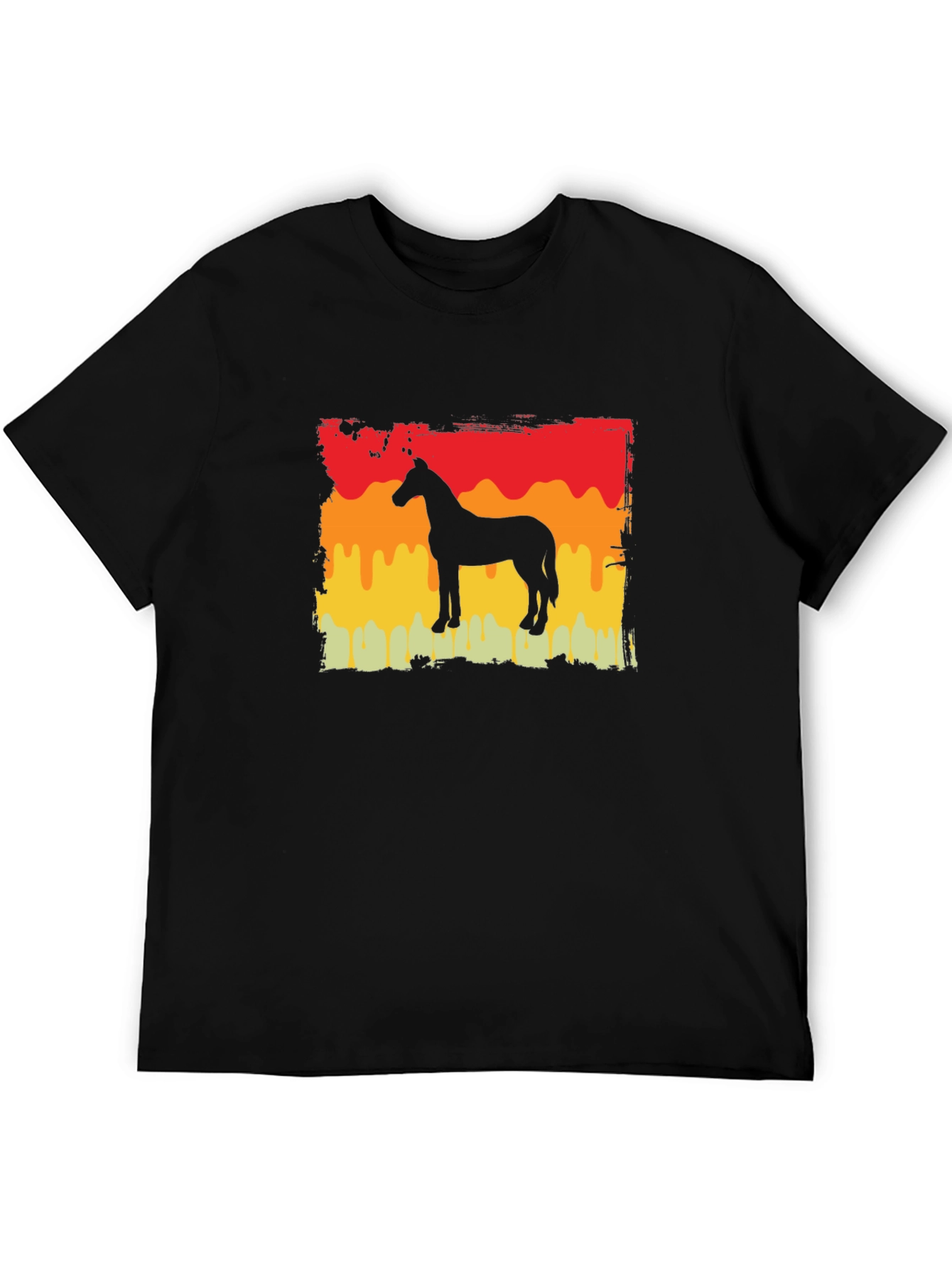 Horse Silhouette Sunset T-Shirt - Equestrian Style