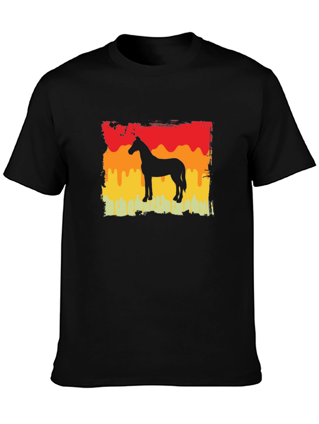 Horse Silhouette Sunset T-Shirt - Equestrian Style